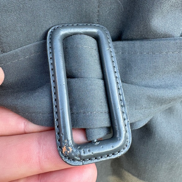 Yves Saint Laurent Grey Trench Coat | Luxury Classic Sz M/L - Picture 6 of 8